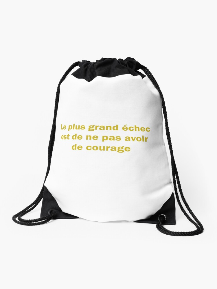 Sac A Cordon Citation Militaire Sur Le Courage Par Objectifarmee Redbubble