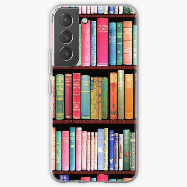 Bookworm Antique book library, vintage book shelf Samsung Galaxy Soft Case