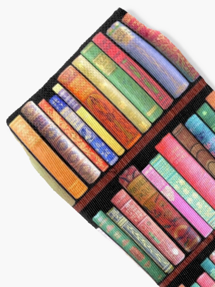 Alternate view of Bookworm Antique book library, vintage book shelf Socks