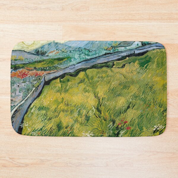 Artikelvorschau, Vincent van Gogh - Eingeschlossenes Weizenfeld mit aufgehender Sonne 1889 entworfen und verkauft von Impressionist Masters.