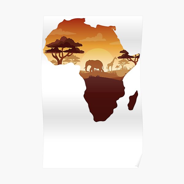 "African Map" Poster for Sale by autlu Redbubble