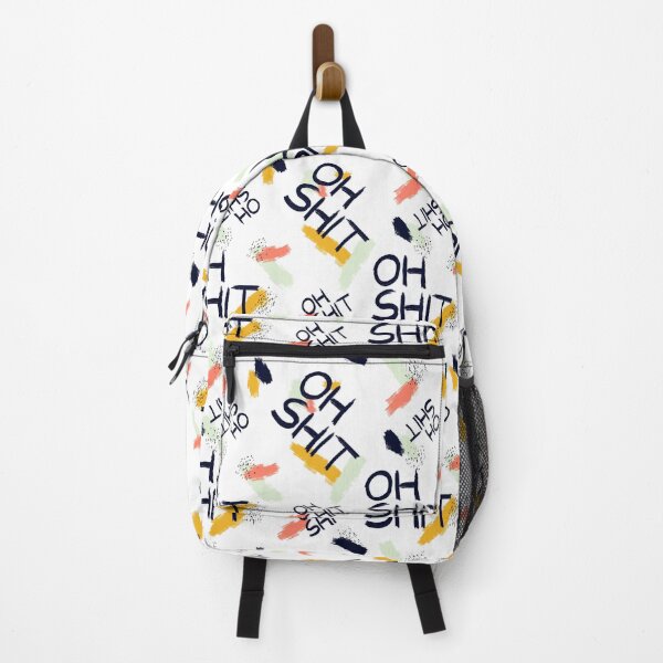 OH SHIT Pattern #redbubble #pattern Backpack