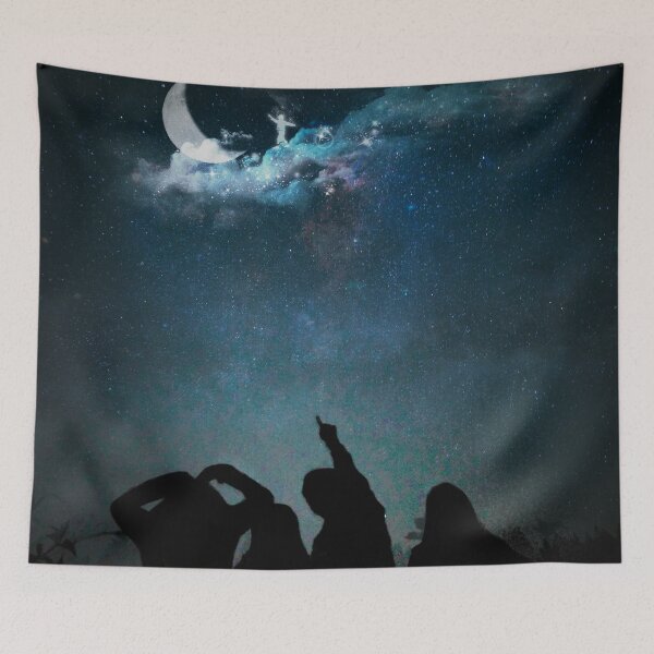 Item preview, Friends on a Playful Starry Night designed and sold by jofelicity.