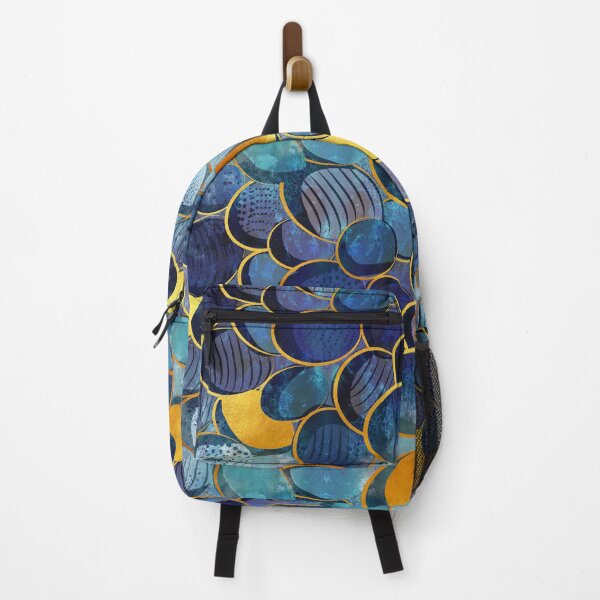 Abstract deep blue Backpack