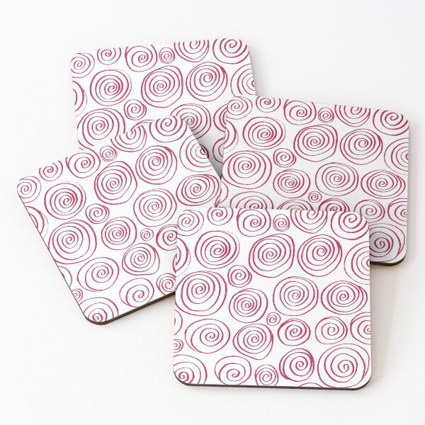 Item preview, Swirls pattern in red designed and sold by ThreeDotsDesign.