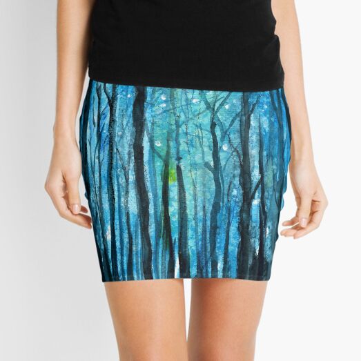 Forest in the night Mini Skirt