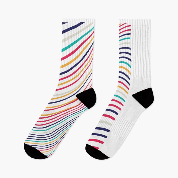 Item preview, Abstract Color Curved Lines Pattern designed and sold by MintaApparel.