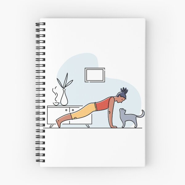 Item preview, YOGA PRACTICE WITH CAT- Plank pose designed and sold by Trio's Stuff.