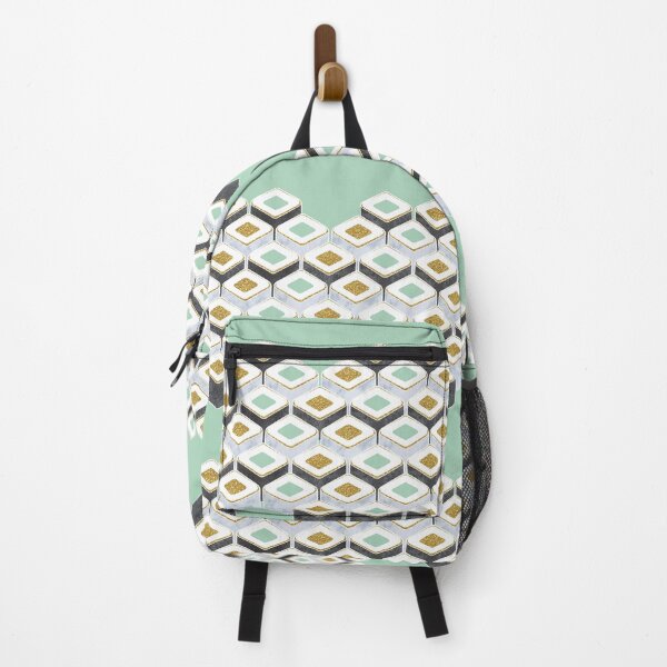 Luxurious hexagon sushi green Backpack