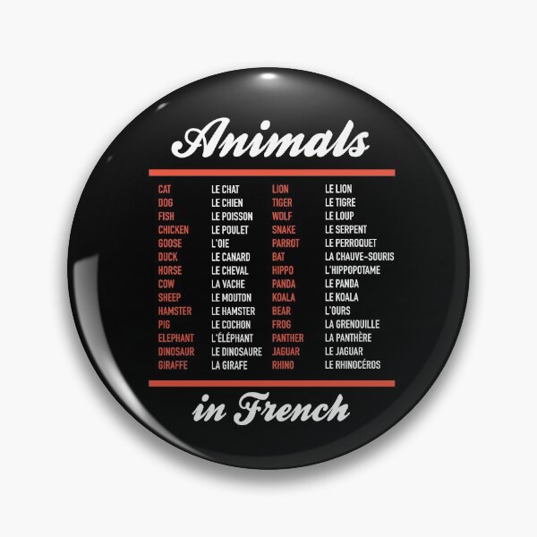 Item preview, Animals In French - French Language Cheatsheet designed and sold by HiddenVerb.