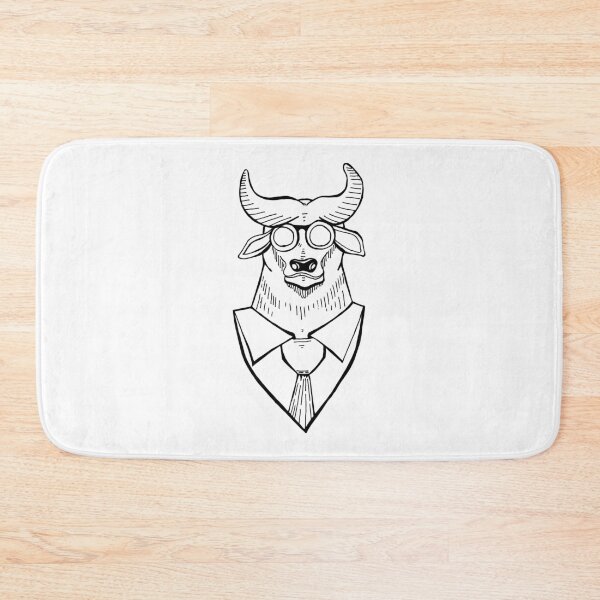 Item preview, Hipster Bull Animal Business Man designed and sold by KatInABox.