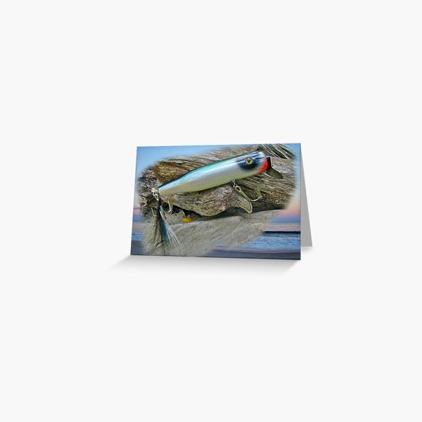 AJS Baby Weakfish Saltwater Swimmer Fishing Lure Greeting Card