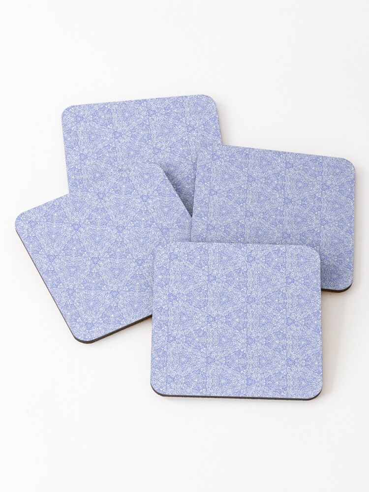 Thumbnail 1 of 5, Coasters (Set of 4), Zentangle pattern designed and sold by Bilo12.