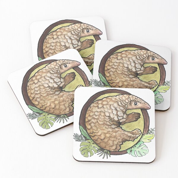 Item preview, Watercolour Pangolin designed and sold by pawprintsart.