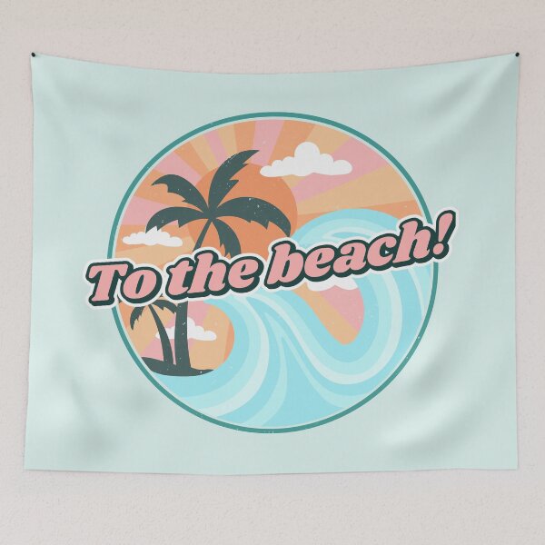 Item preview, To the beach Retro waves and sun designed and sold by javes93.