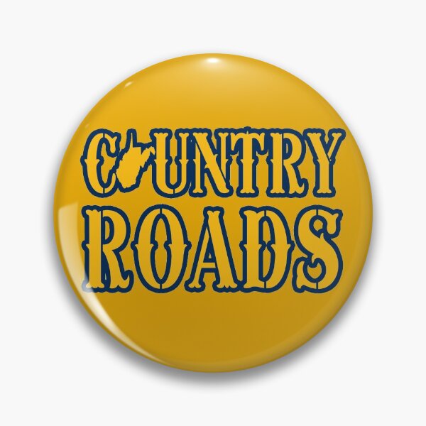 Item preview, West Virginia State Map Country Roads Gold Shirts Stickers designed and sold by Pittsburgh 412 Steel City Yinzers.