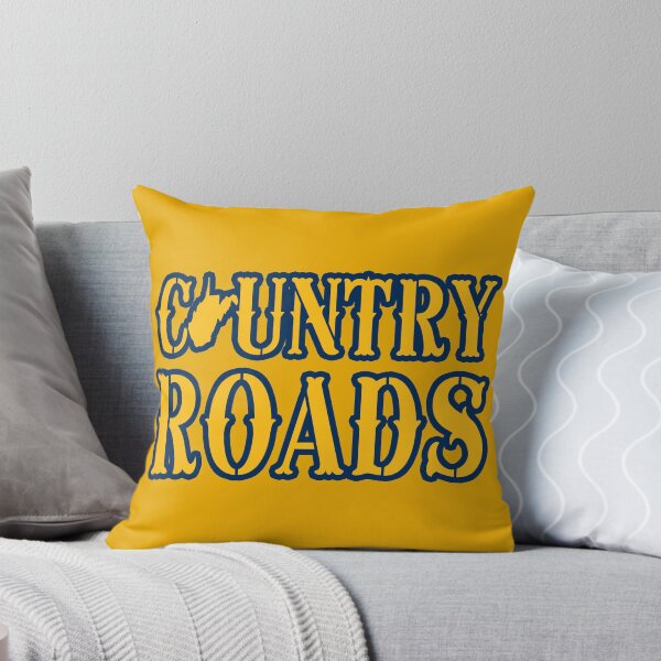 Item preview, West Virginia State Map Country Roads Gold Shirts Stickers designed and sold by Pittsburgh 412 Steel City Yinzers.