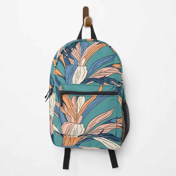 Item preview, Boho style minimal leaves in the ocean pattern 2020 designed and sold by EarthyPlanty.