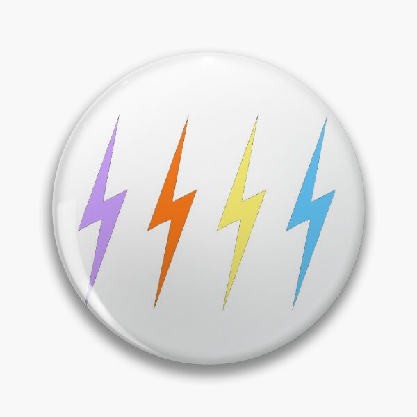 Item preview, Purple Orange Yellow Variety Sticker Pack 2 Indented Lightning Bolt 4 Bolts designed and sold by byemma.
