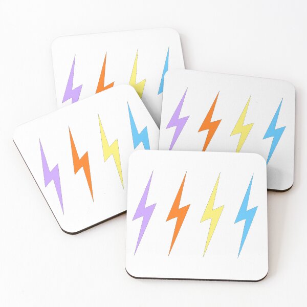 Item preview, Purple Orange Yellow Variety Sticker Pack 2 Indented Lightning Bolt 4 Bolts designed and sold by byemma.