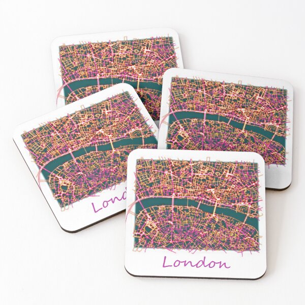 Item preview, Neon Roads of London designed and sold by Data-Driven Map Designs.
