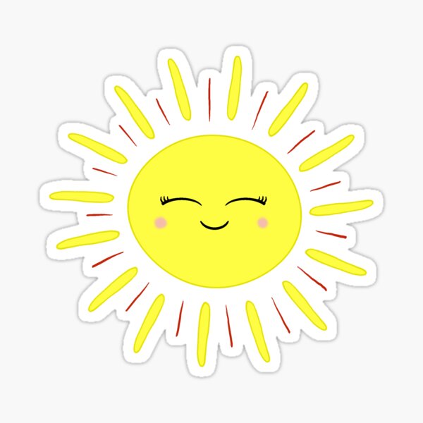 lachender Sonnenschein strahlende Sonne Sticker