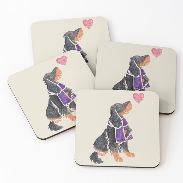 Artikelvorschau, Aquarell Gordon Setter entworfen und verkauft von animalartbyjess.