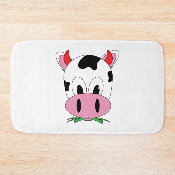 Item preview, Strawberry Pink Devil Cow Eating Grass designed and sold by chanzds.
