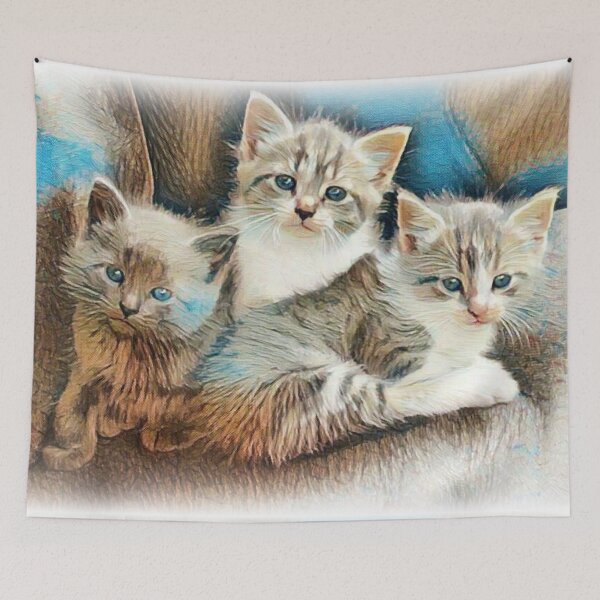 Item preview, Three Kitten Cuddle Puddle designed and sold by ReneeKennedy.