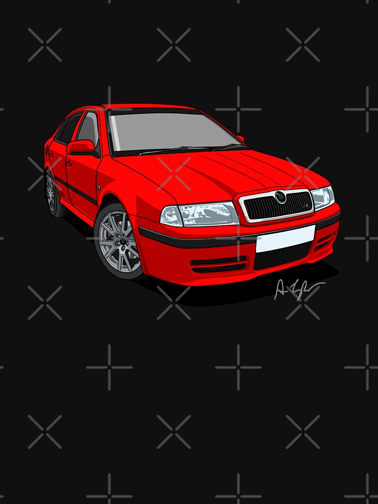 Thumbnail 7 of 7, Classic T-Shirt, Czech Republic RS Rally Sport - Corrida Red designed and sold by motornationgame.