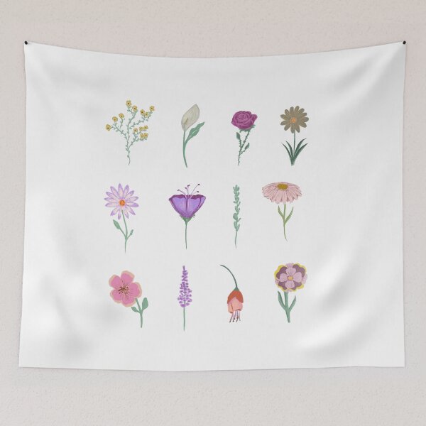 Item preview, Handpainted flower set (white) | Floral patterns  designed and sold by . Eazypanda ..