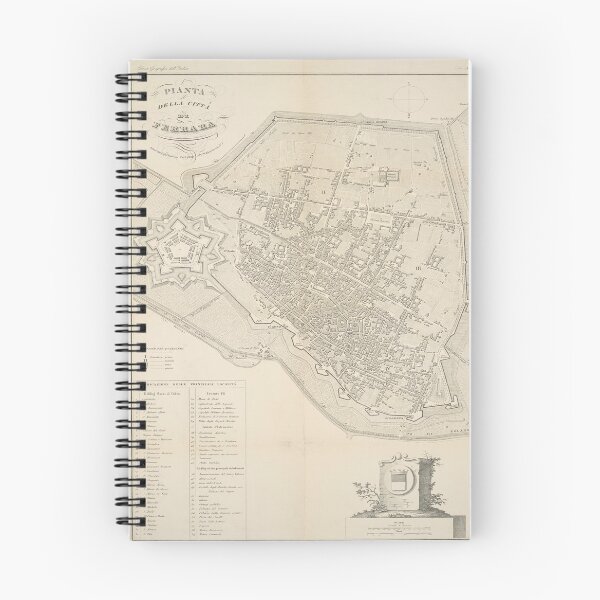 Item preview, Vintage Ferrara Italy Map (1844) designed and sold by BravuraMedia.