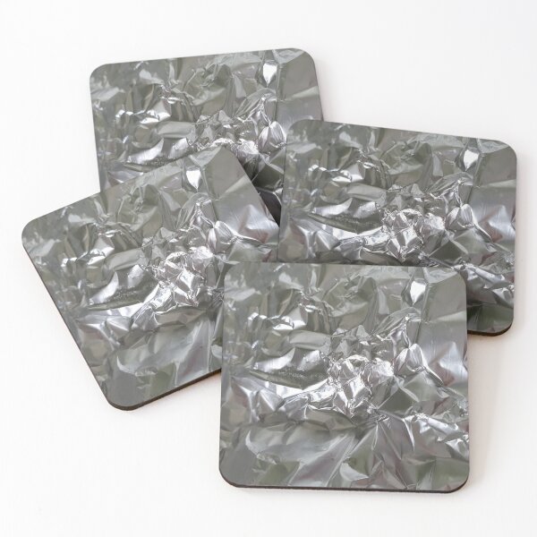 Item preview, Close-Up Of Crumpled Up Aluminium Kitchen Foil designed and sold by AJ505.