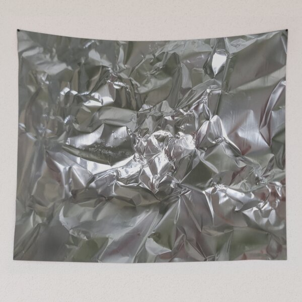 Item preview, Close-Up Of Crumpled Up Aluminium Kitchen Foil designed and sold by AJ505.