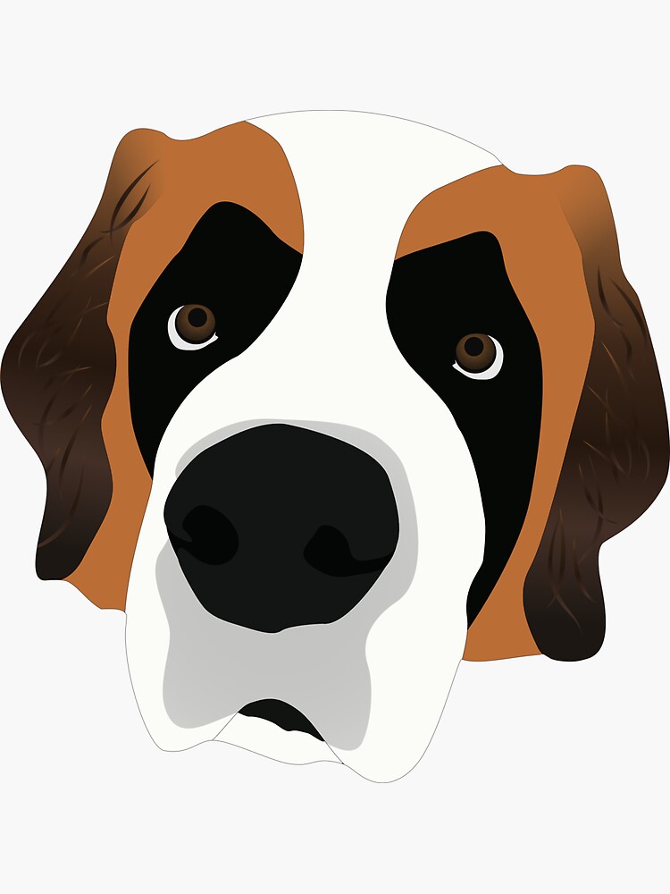 Thumbnail 3 of 3, Sticker, St. Bernard - Kodak designed and sold by JTatum95.