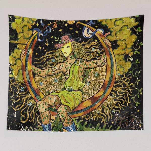 Aperçu de l'œuvre The Fool Tarot Card Artwork créée et vendue par MakeMerry.