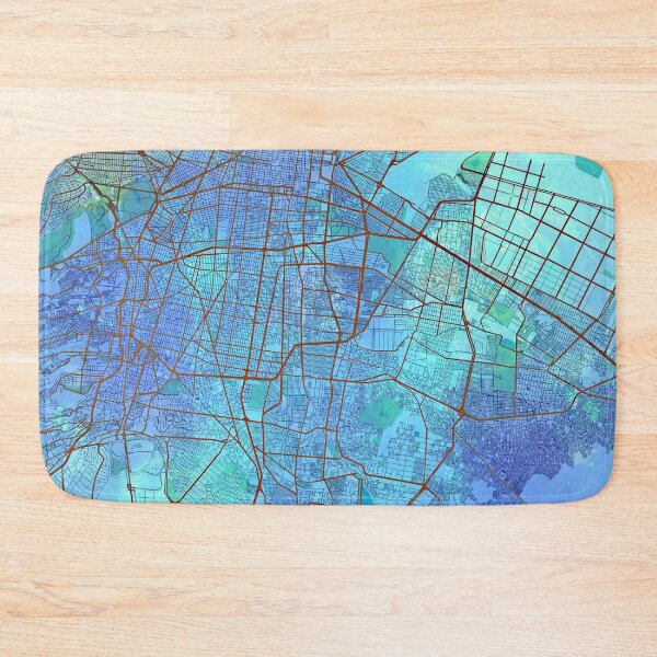 Item preview, Mexico North America Street Map Blue Lagoon designed and sold by IvonDesign.