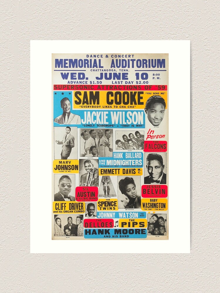 Sam Cooke Retro Style Gig Poster Art