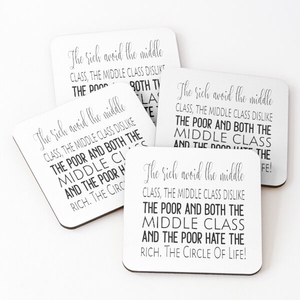 Item preview, The Rich The Poor The Middle Class Circle Of Life Black Version designed and sold by darknessjeff86.