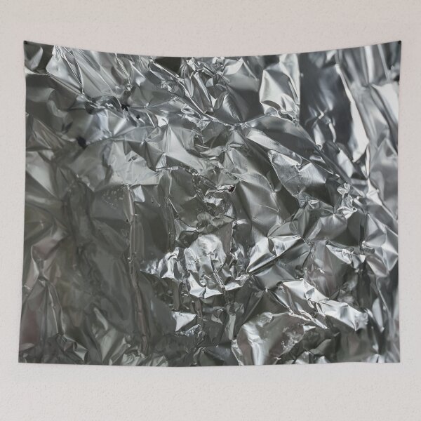 Item preview, Close-Up Of Crumpled Up Aluminium Kitchen Foil designed and sold by AJ505.