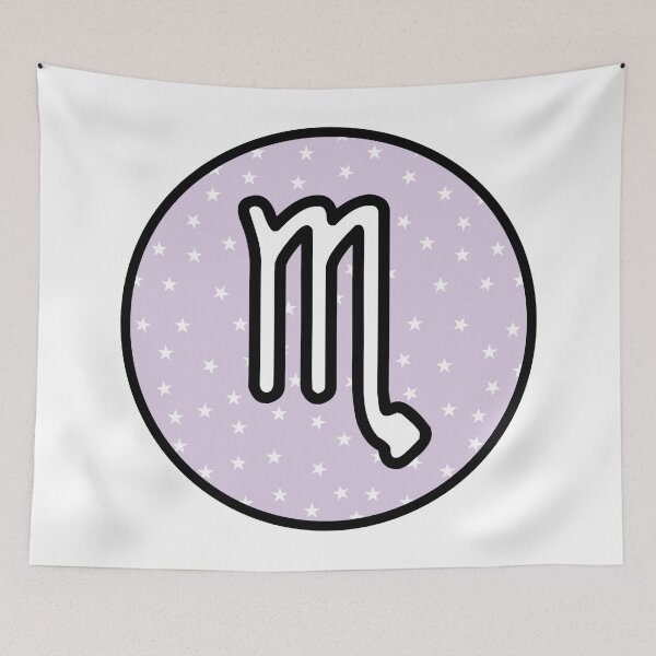 Item preview, Scorpio zodiac / astrology sticker - Purple Stars designed and sold by JessisArt.