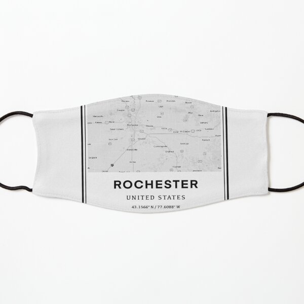 Rochester Minnesota Coordinates and Map Kids Mask