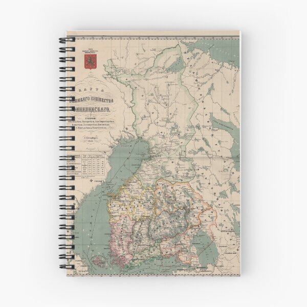 Item preview, Vintage Map of Finland (1860) designed and sold by BravuraMedia.