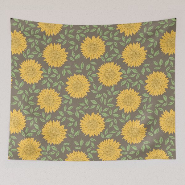 Item preview, Pretty Hand Drawn Sunflower pattern designed and sold by CLPDesignLab.