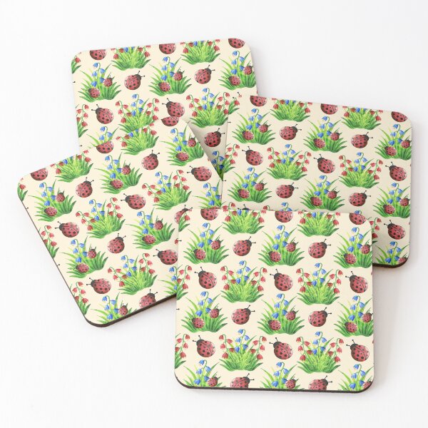 Item preview, Ladybugs Ladybirds and Flowers designed and sold by madtoyman.