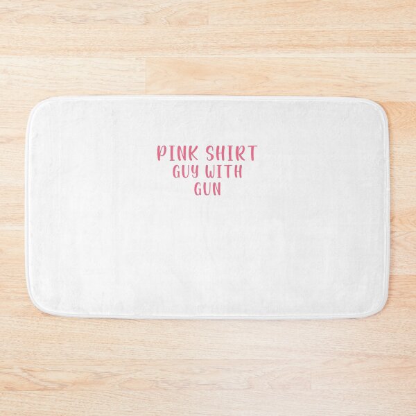 Item preview, Pink Shirt Guy With Gun Funny Gift  designed and sold by Laura J Devera ⭐⭐⭐⭐⭐.