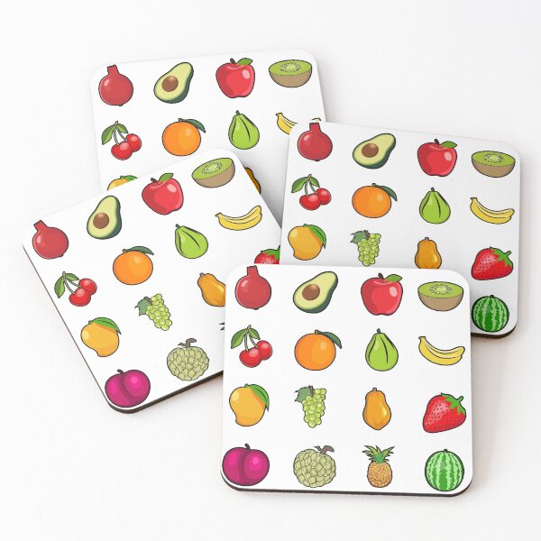 Item preview, Fruit kiwi banana strawberry orange watermelon grapes pineapple apple cherry fruits designed and sold by Trenddesigns24.