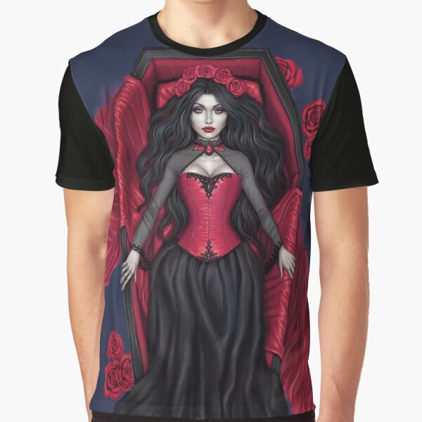 Red Silk Graphic T-Shirt