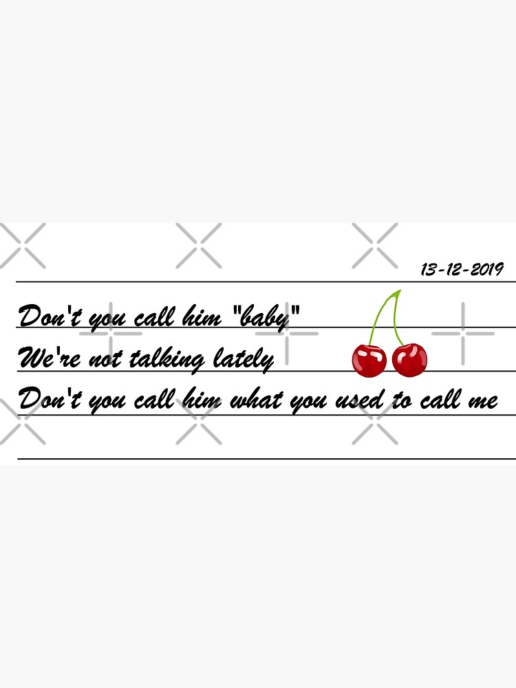 "Cherry Harry Styles Lyrics" Poster for Sale by IlsevanGijn Redbubble