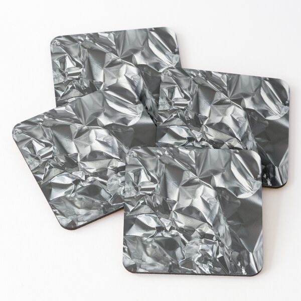 Item preview, Close-Up Of Crumpled Up Aluminium Kitchen Foil designed and sold by AJ505.